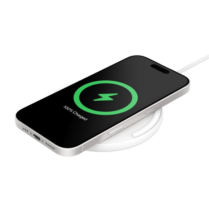 [MPA-WIA012FQWH] MPA-WIA012FQWH Belkin BoostCharge Wireless Charging Pad (15W) + USB-C to USB-C Cable (1.5M) - White (WIA012fqWH), LED Indicator, $2500 CEW, 2 Years Warranty