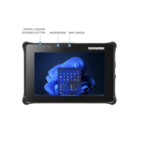 [NBDB-R8H5012AHAXX] NBDB-R8H5012AHAXX DURABOOK R8, 8' FHD, Intel® Pentium® Gold 8500, Windows 11, 8GB RAM, 128GB PCIe SSD,Wi-Fi 6E, Bluetooth v5.3, 2MP Front Camera, 3 year Warranty