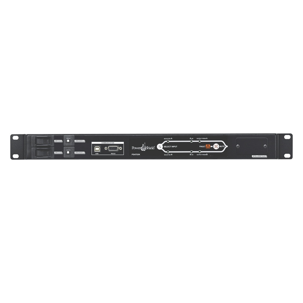 PowerShield Rack ATS 3kVA, Dual 15A C20 inputs, 1 x C19, 8 x C13 outputs, ensures reliable power switching