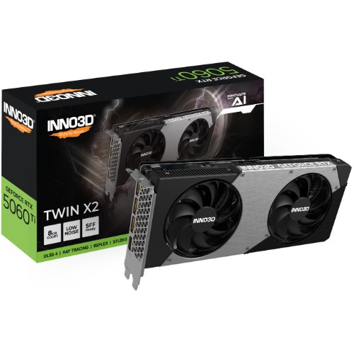 [VCI-RTX5060TI-TWX28] VCI-RTX5060TI-TWX28 INNO3D nVidia GeForce RTX 5060 Ti TWIN X2 8GB GDDR7,  2572MHz Boost Clock, RAM 28Gbps, 3xDP, 1xHDMI, 250x116x41mm