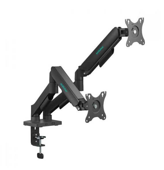 MAMB-ACA-MMA-DGC22K mbeat® activiva Ergolife Dual-Screen Gas Spring Monitor Arm allows you to smoothly adjust the height,angle, and tilt of both screens with minimal (LS)