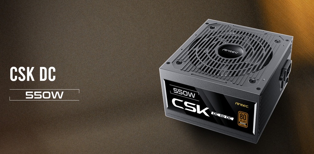 PSA-CSK550DC Antec CSK550DC 80+ Bronze 2x PCIE 5.1, Continuous Power, DC to DC, Flat Cables, 5Yrs Warranty. CircuitShield, Thermal,Reliable Value Power Supply