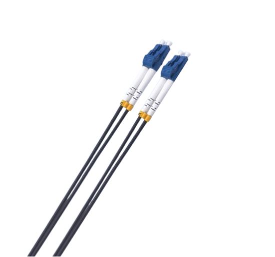 CB8W-LCUPCBLACK-20M 8ware 20m LC-LC OS2 Single Mode Dual-Core Fibre / Fiber Optic Cable UPC Duplex Armoured Low Smoke Zero Halogen (LSZH) Jacket Black