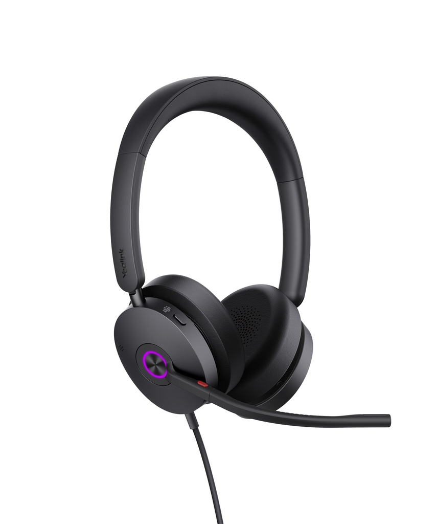 [IPY-UH48-D-MS-CA] IPY-UH48-D-MS-CA Yealink UH48 Teams USB Wired Headset Hybrid Active Noise Cancellation, Four-Microphone Noise-canceling Technology,  Swift Plug & Play All-Day Comfort