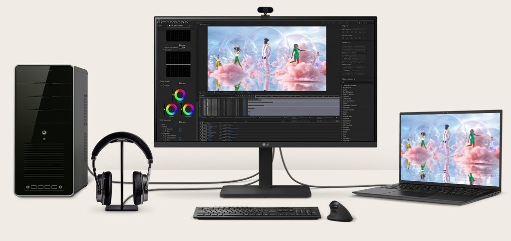 [MNL-27BA650-B] MNL-27BA650-B LG 27' Full HD IPS 100Hz Monitor, 1920x1080, Built-in Power&Speaker, USB-C 65W PD, Reader Mode, Flicker Safe, Versatile Stand Tilt/Height/Swivel/Pivot