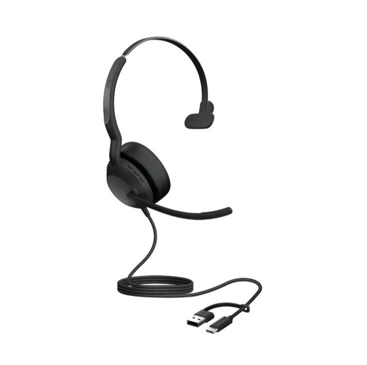 SPJ-E2-50-M-UC-CA Jabra Evolve2 50, USB C/A UC Mono Headset, Bluetooth®, 4 microphones, Active Noise Cancellation, Busylight, Call management, Air Comfort technology