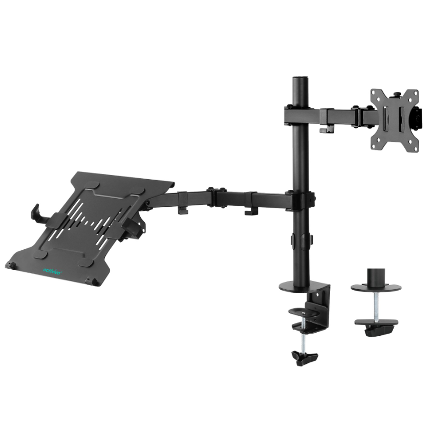 MAMB-ACA-BMA-DLH01K mbeat® Dual-Screen Articulating Monitor Arm with Interchangeable Laptop Holder (LS)