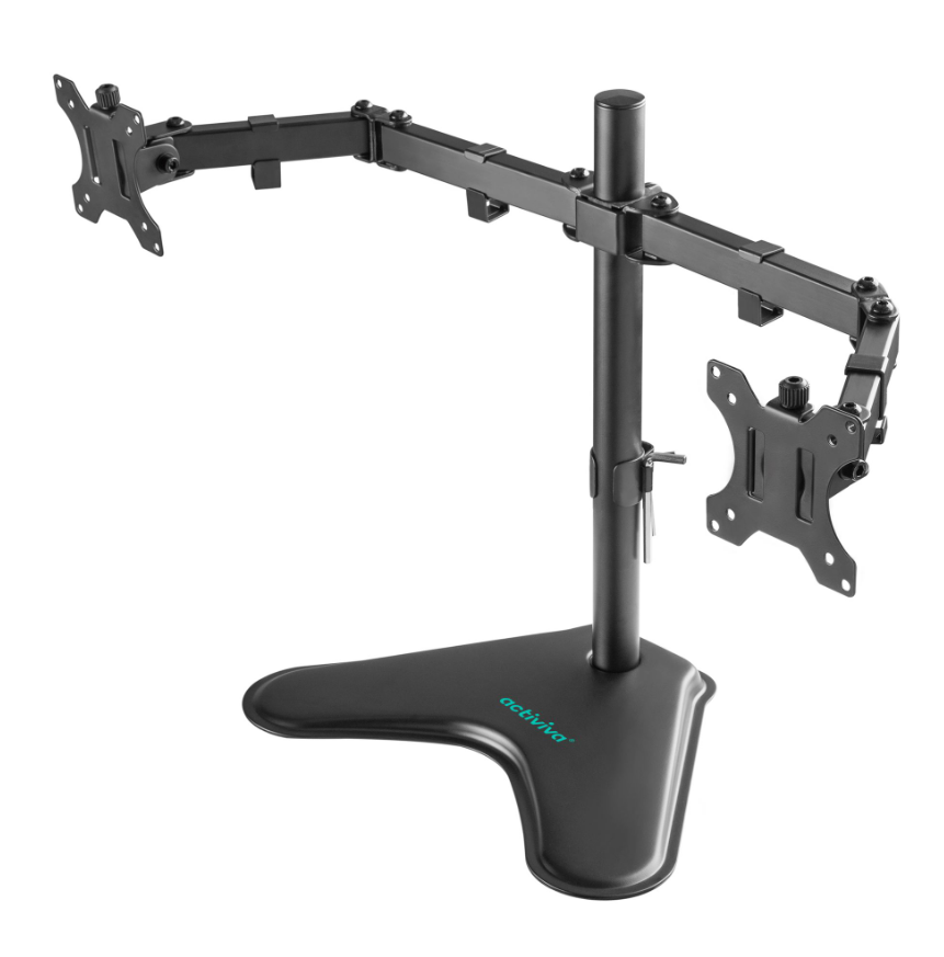 [MAMB-ACA-BMA-DFS01K] MAMB-ACA-BMA-DFS01K mbeat® activiva Dual-Screen Articulating Monitor Arm with Free-Standing Desktop Base provides perfect solution for ergonomic comfort and workspace(LS)