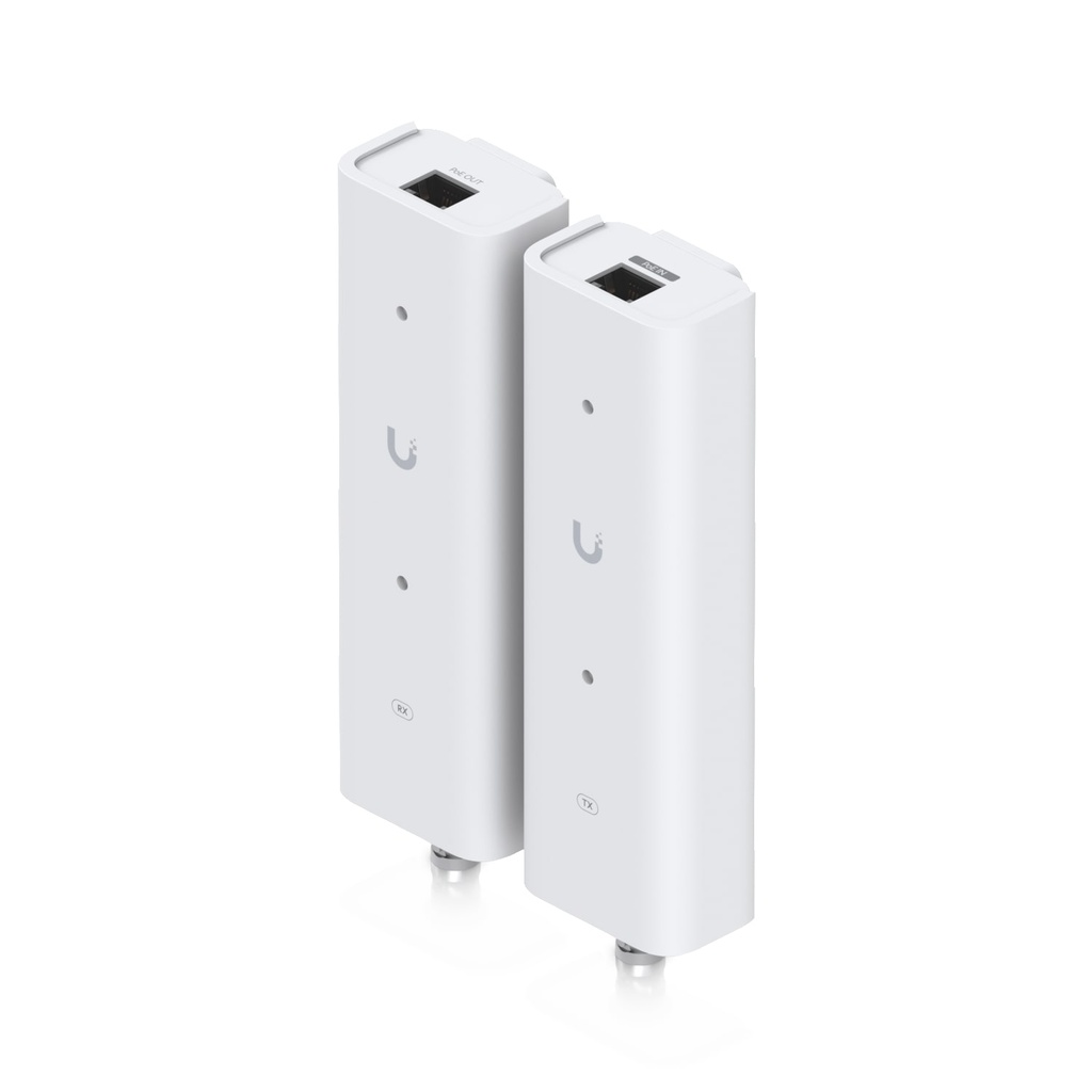 NHU-RETROFIT-POE-2WIRE Ubiquiti Pair of extenders that extends PoE over twisted-pair or coaxial cables, ideal for retrofit scenarios.