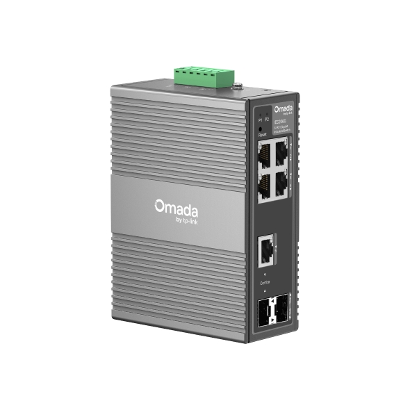 NWTL-IES206G TP-Link IES206G Omada 6-Port Gigabit Industrial Easy Managed Switch ,  1× GE SFP/RJ45, 1× GE SFP, 4× GE RJ45