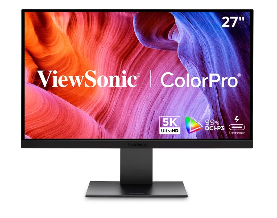 [MNV-VP2788-5K] MNV-VP2788-5K ViewSonic VP2788-5K - 27' ColorPro 5K 218PPI Mac / PC Monitor, 100W Thunderbolt 4, USB C, 99% DCI-P3 Colour Gamut, Colour Accuracy (Delta E<2), 3YARW