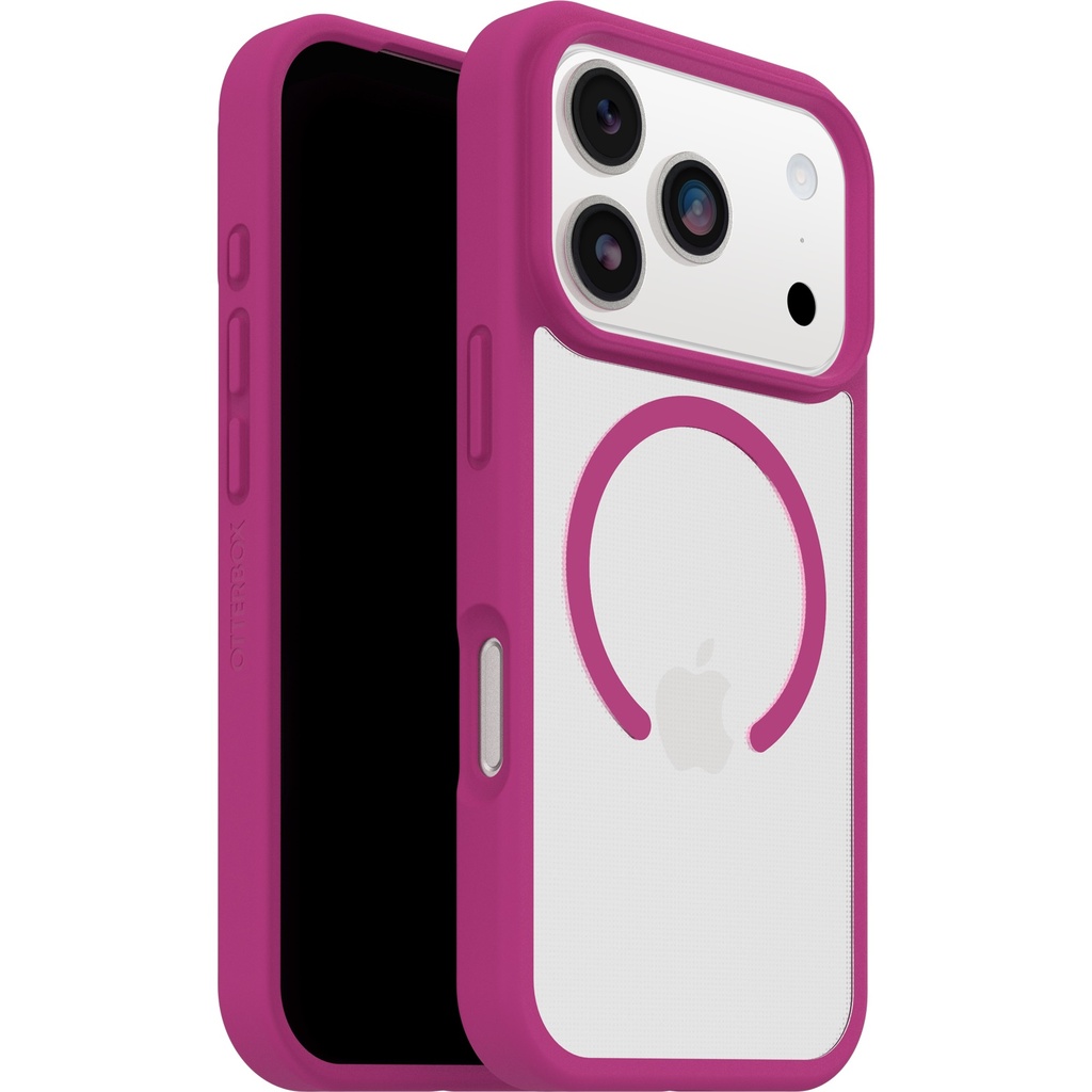 MPA-77-98634 OtterBox React Folio MagSafe Apple iPhone 18  Pro / iPhone 17 Pro (6.3') Case Rose Crystal (Pink/Clear) - (77-98634), 7 Years Warranty