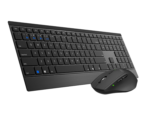 RAPOO 9500M Bluetooth  2.4G Wireless Keyboard Mouse Combo Black- Multi-Device connection - Adjustable1600DPI 4.5mm Ultra-Slim. 12 Months Battery Life