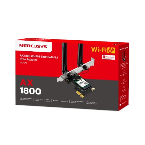 [NWMS-MA70XE] NWMS-MA70XE Mercusys AX1800 Wi-Fi 6 Bluetooth 5.4 PCIe Adapter (MA70XE)