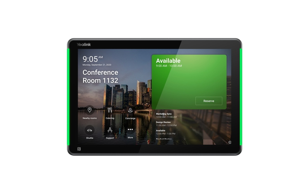 IPY-ROOMPANEL-P-E2 Yealink RoomPanel Plus E2- Black Android 13 OS Touch Screen Scheduler 10.1-inch multifunctional meeting room schedule panel Anit-fingerprint Coating