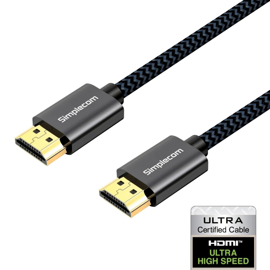 CBSI-SBT002 Simplecom SBT002 Ultra High Speed HDMI 2.1 Cable Nylon Braided 48Gbps 8K@60Hz