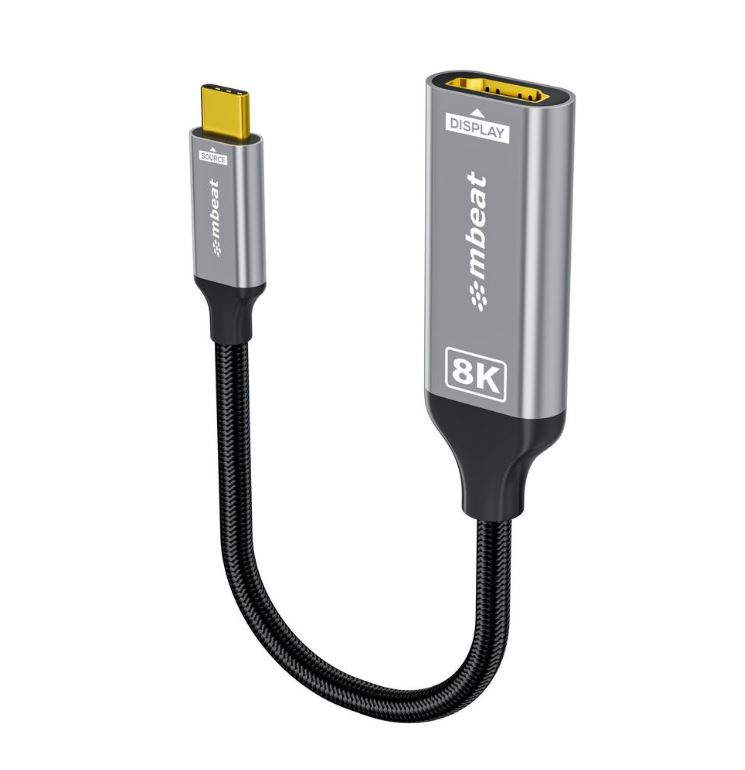 USMB-XAD-8KCHD mbeat® Tough Link 8K USB-C to HDMI Adapter - Space Grey Up to 48Gbps (HDMI 2.1) Up to 8K (7680 x 4320) @60Hz