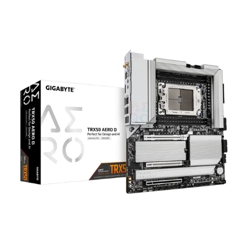 MBG-TRX50AEROD (LS) Gigabyte TRX50 AERO D AMD Ryzen Motherboard 4x DDR5~256GB,2x PCIe x16 slots, 4x M.2, 8x SATA 6Gb/s connectors, 11x USB 3.2, 4x USB2.0, 2x