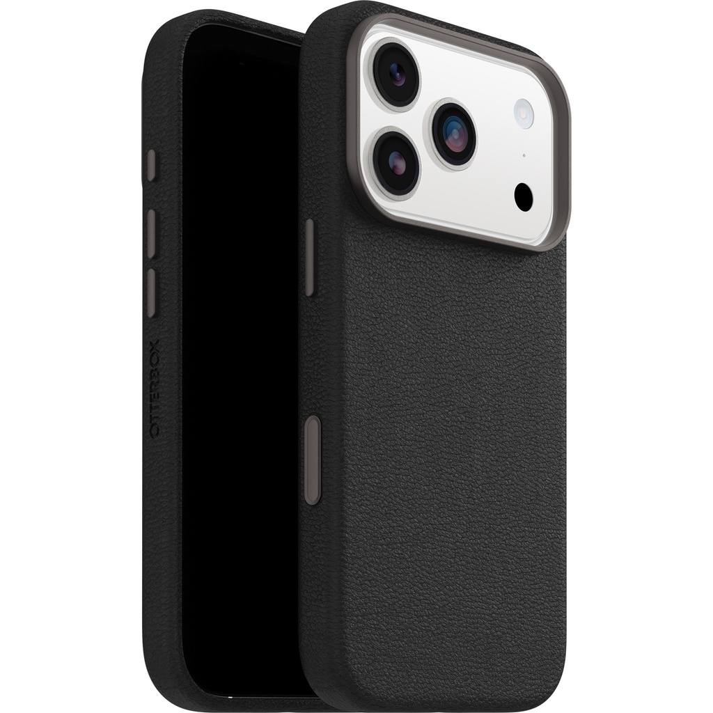 MPA-77-99061 OtterBox Symmetry Cactus Leather MagSafe Apple iPhone 18 Pro Max / iPhone 17 Pro Max (6.9') Noir Ash (Black) - (77-99061), 7 Years Warranty