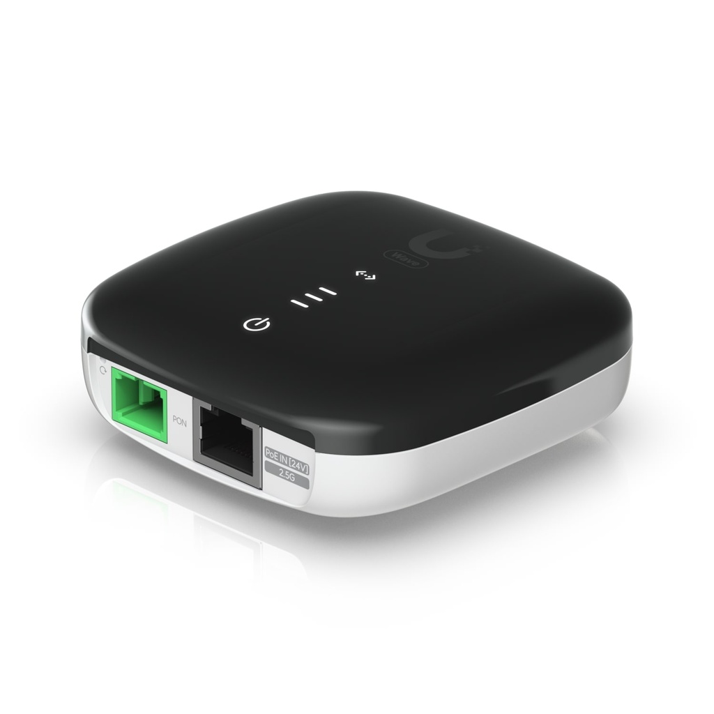 NHU-WAVE-FIBER-ONU Ubiquiti WaveFiber ONU, A GPON Optical Network Unit With A 2.5 GbE Port, Delivers 1.2 Gbps Uplink / 2.5 Gbps Downlink Speeds At Distances Up To 20