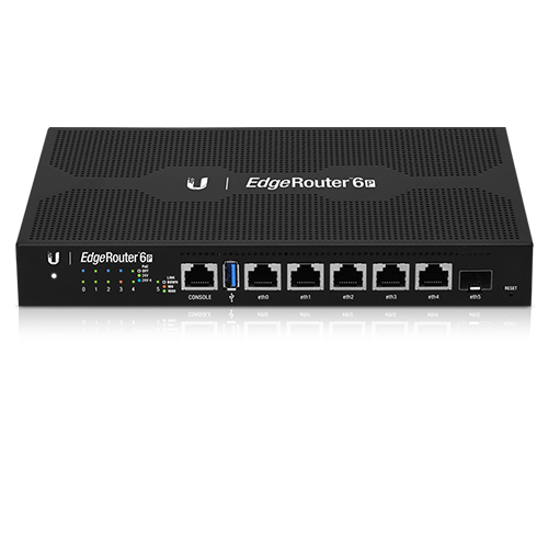 Ubiquiti EdgeRouter 6 - 5-Port Gigabit Router, 1 SFP Ports- 24v Passive PoE Out (All Ports) - 1GHz Quad Core Processor - 1GB RAM,  2Yr Warr