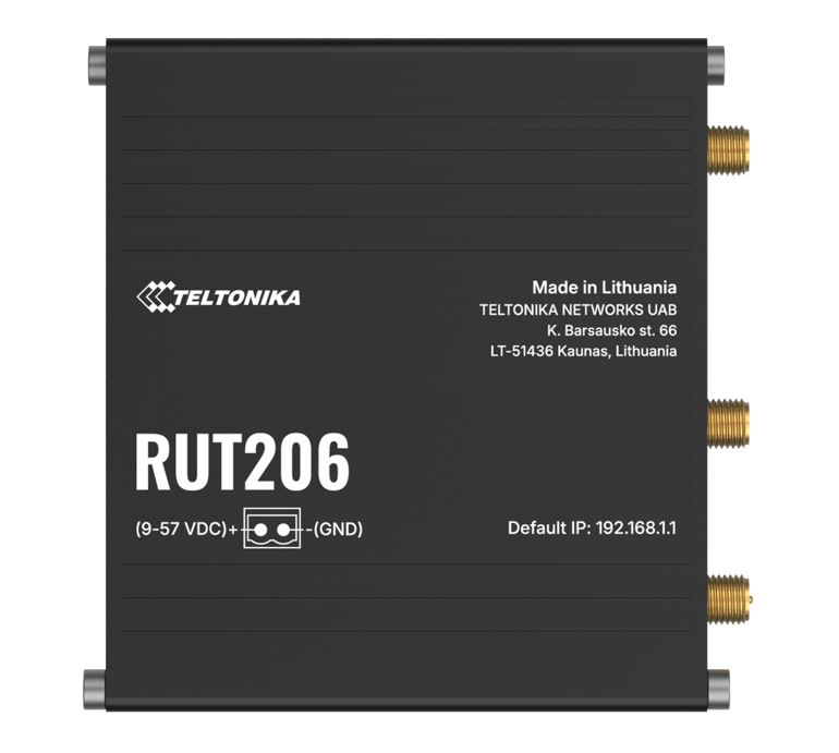 [NHT-RUT206] NHT-RUT206 Teltonika RUT206 Industrial 4G Router, Cat 4, RS232 & RS485 for serial communication, 2-PIN POWER INPUT, Active and Passive PoE inputs