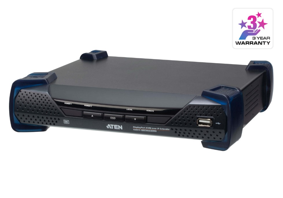 KVA-KX9970R Aten 5K DisplayPort KVM over IP Receiver with Boundless Switching and Support for Video Walls