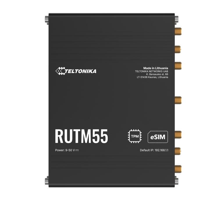 [NHT-RUTM55] NHT-RUTM55 Teltonika RUTM55 Dual 5G Router, Dual SIM & eSIM™, Telit 5G Modem, Auto-Failover, Ethernet, Serial (RS232, RS485), 3-PIN POWER INPUT
