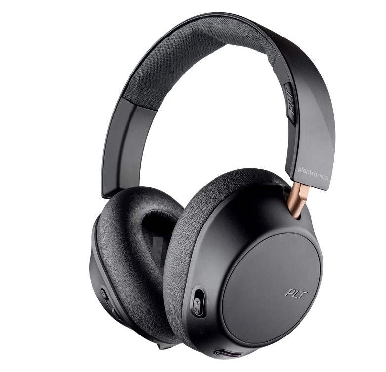 PLANTRONICS Backbeat GO 810 Wireless Headphones, Active Noise Canceling Over Ear Headphones, Black