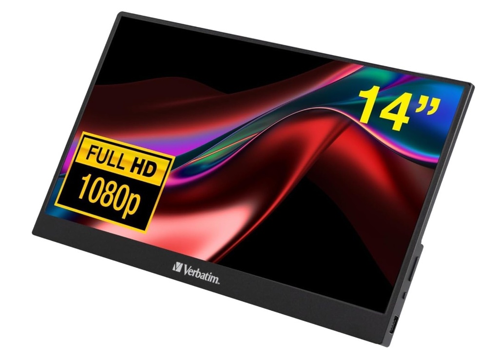 [MNV-49591] MNV-49591 Verbatim 14' IPS FHD 1920x1080 - HDR, 60Hz HDMI USB-C Capacitive Touch Panel Portable Monitor