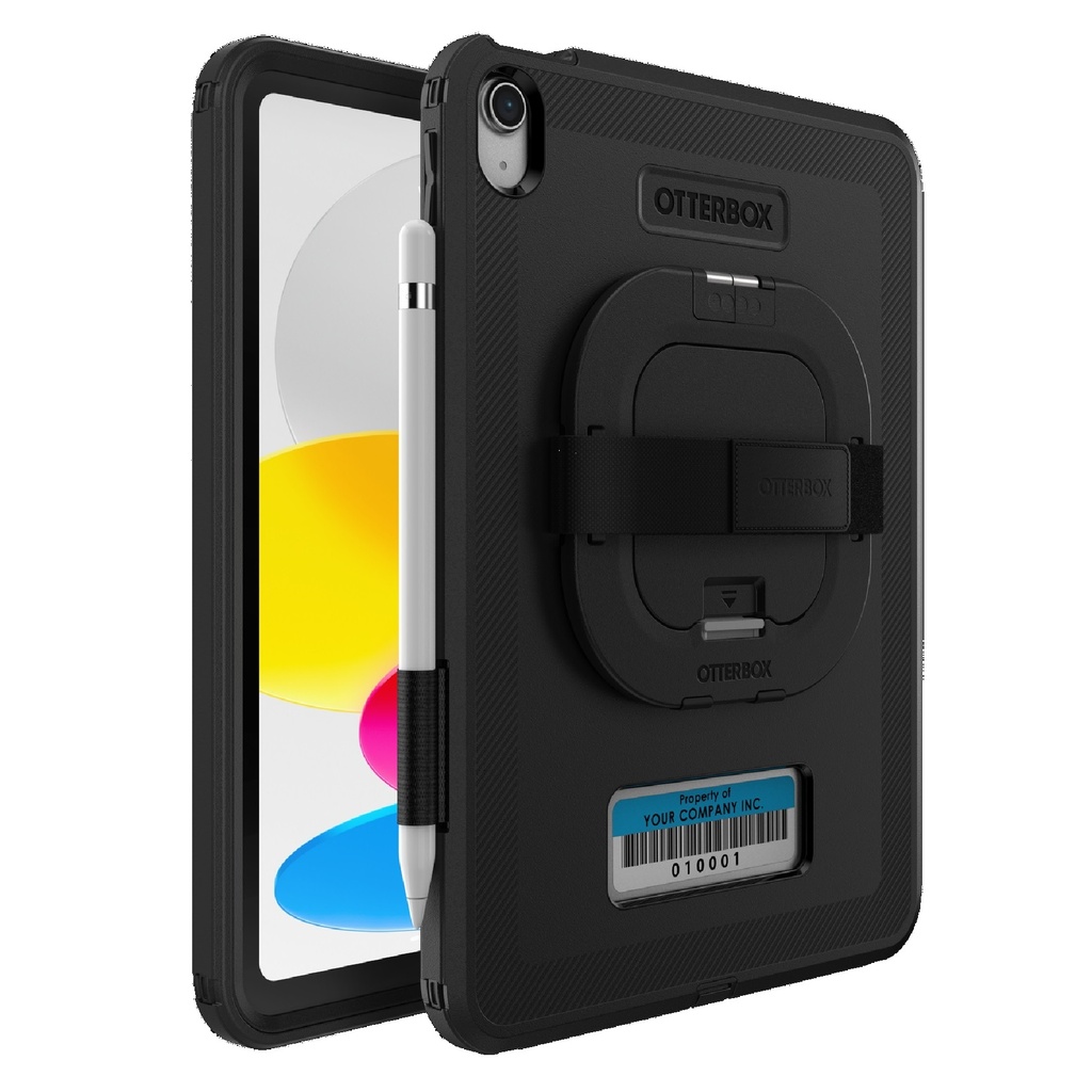 [MPA-77-95020] MPA-77-95020 OtterBox Rugged Defender Apple iPad (11') (A16) (11th Gen) / iPad (10.9') (10th Gen) Kickstand & Handstrap Case -Black -No Retail Packaging-(77-95020)