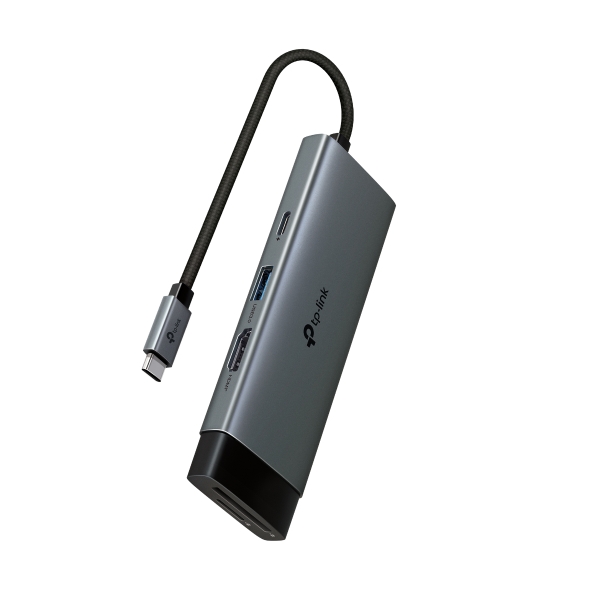 [USTL-UH7021C] USTL-UH7021C TP-Link UH7021C USB Type-C 7-in-1 Hub,  4K@60Hz HDMI, SD & microSD UHS-I, 100W Power Delivery, 3× USB-A Data Ports.