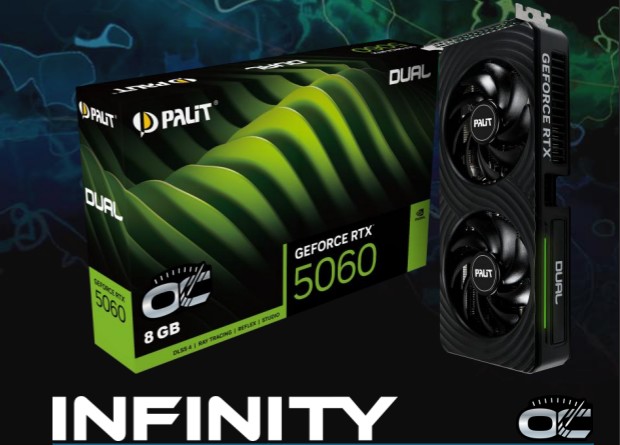 VCPA-RTX5060-INFINITY-O8G PALIT RTX5060 INFINITY 2 OC 8G GDDR7 128bit 28 Gbps 2280 MHz NE75060V19P1-GB2063L