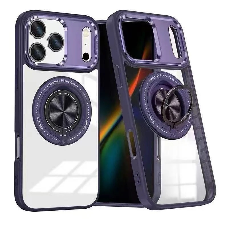 MPA-6976552043922 USP Apple iPhone 17 Pro Max (6.9') MagSafe Case with Ring Holder Purple - Silicone Bumper,Drop Resistance, Scratch Protection, 5 Years Warranty