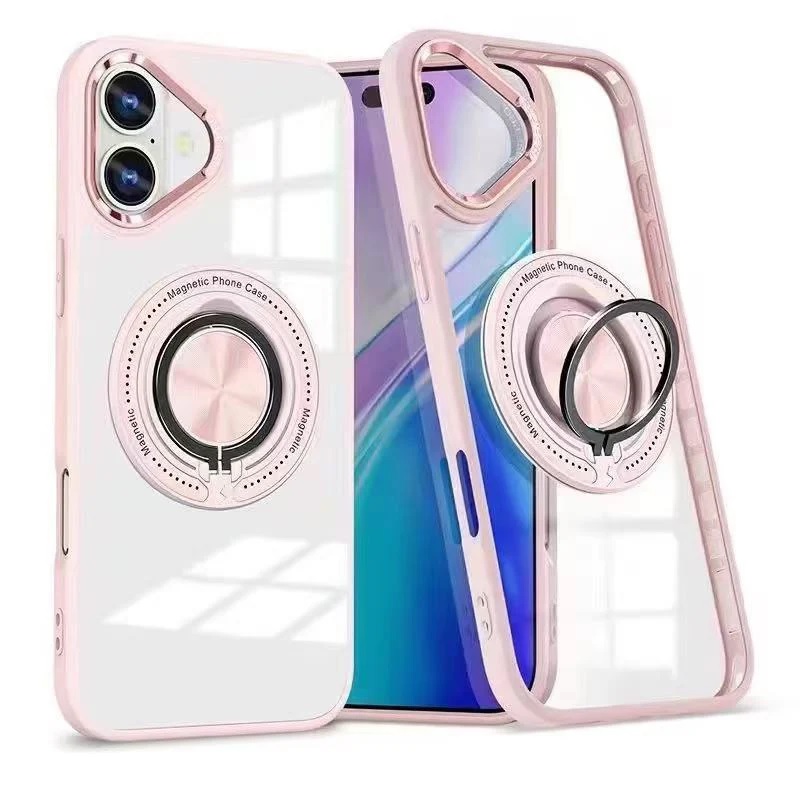 MPA-6976552043816 USP Apple iPhone 17 (6.3') MagSafe Case with Ring Holder Pink - Silicone Bumper, Drop Resistance, Scratch Protection, Durable, 5 Years Warranty