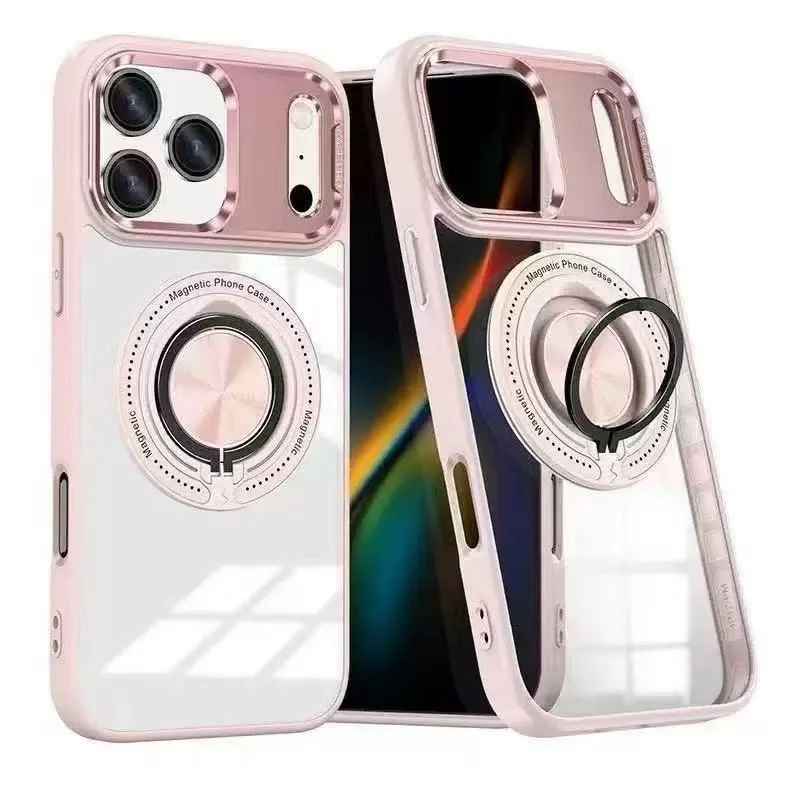 MPA-6976552043939 USP Apple iPhone 17 Pro Max (6.9') MagSafe Case with Ring Holder Pink - Silicone Bumper,Drop Resistance, Scratch Protection, 5 Years Warranty