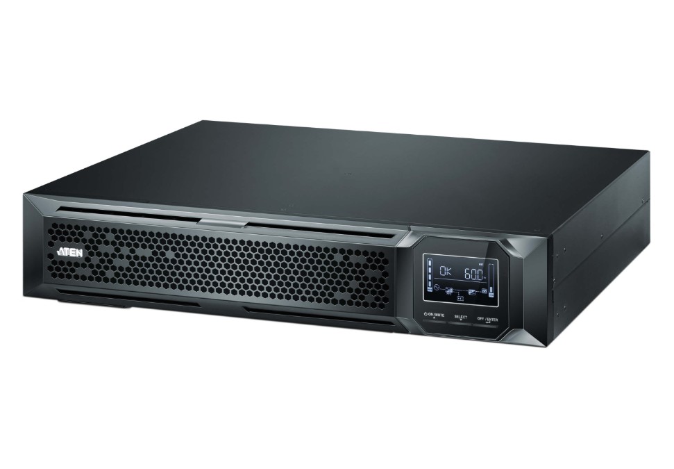 UPAT-OL2000HV-AT-G Aten 2000VA/2000W Professional Online UPS with USB/DB9 connection, 8 IEC C13 outlets, optional SNMP support, EPO and RJ port surge protection