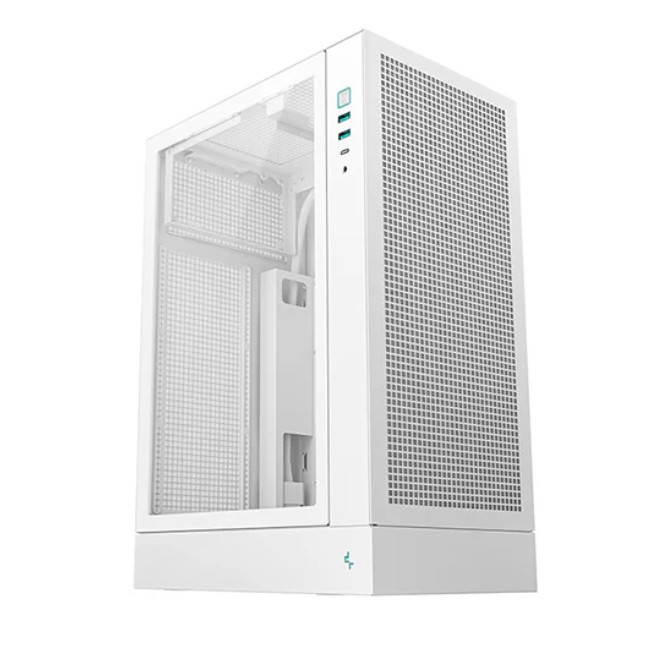 CAD-CH170-PLUS-WH DeepCool CH170 PLUS WH Vertical Micro-ATX Compact Case, USB3.0×2, Gen2 Type-C x1, Audio/Mic×1