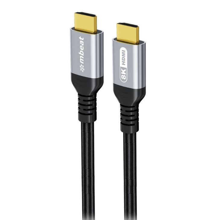 [CBMB-MB-XCB-8KHDM30] CBMB-MB-XCB-8KHDM30 mbeat® Tough Link 3m Certified 8K HDMI Cable - Space Grey HDMI 2.1 (male) to HDMI 2.1 (male) 48Gbps 51g