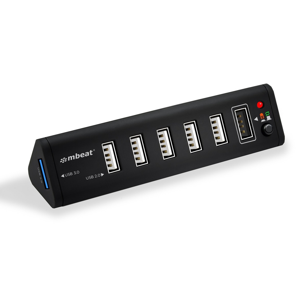 mbeat® 7-Port USB 3.0  USB 2.0 Hub with 2.1A Smart Charging Function - Data Transfer Rate: USB 3.0 up to 5Gbps, USB 2.0 up to 480Mbps Weight: 250g