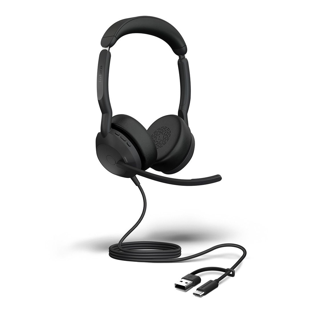 [SPJ-E2-50-D-UC-CA] SPJ-E2-50-D-UC-CA Jabra Evolve2 50, USB C/A UC Stereo Headset, Bluetooth®, 4 microphones, Active Noise Cancellation, Busylight, Call management, Air Comfort technology