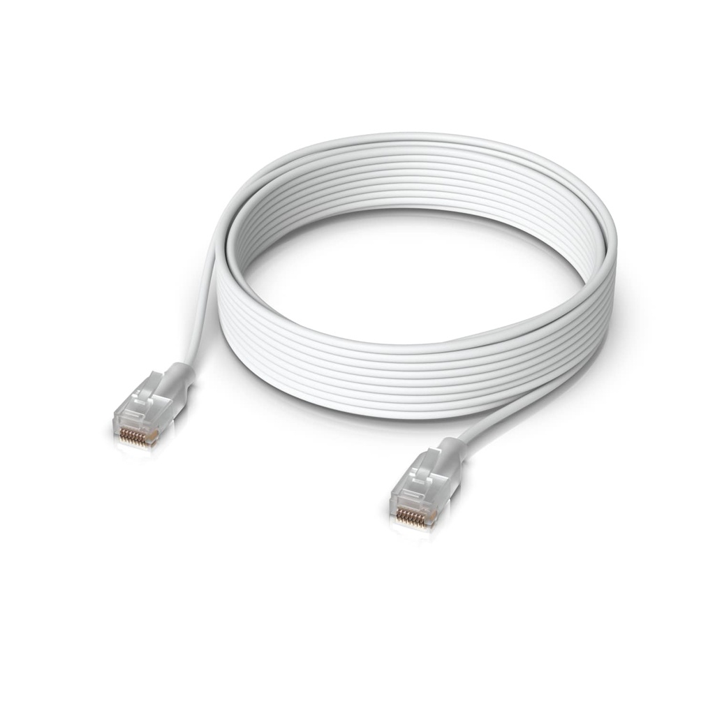NHU-PATCH-EL-12M-W Ubiquiti UniFi Etherlighting Patch Cable, Length 12m, White, Nano-Thin Patch Cable With 10 GbE Support, Designed To Showcase EtherlightingEffects.