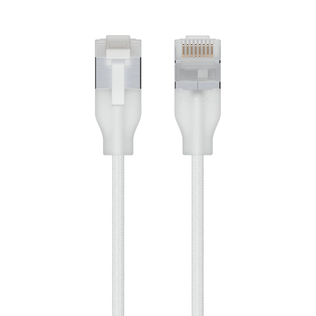 [NHU-PATCH-EL-C6A-3M-W] NHU-PATCH-EL-C6A-3M-W Ubiquiti UniFi Premium Patch Cable, 3M, White,Ultra-Thin Braided Patch Cable, Designed Optimized 10 GbE Networking