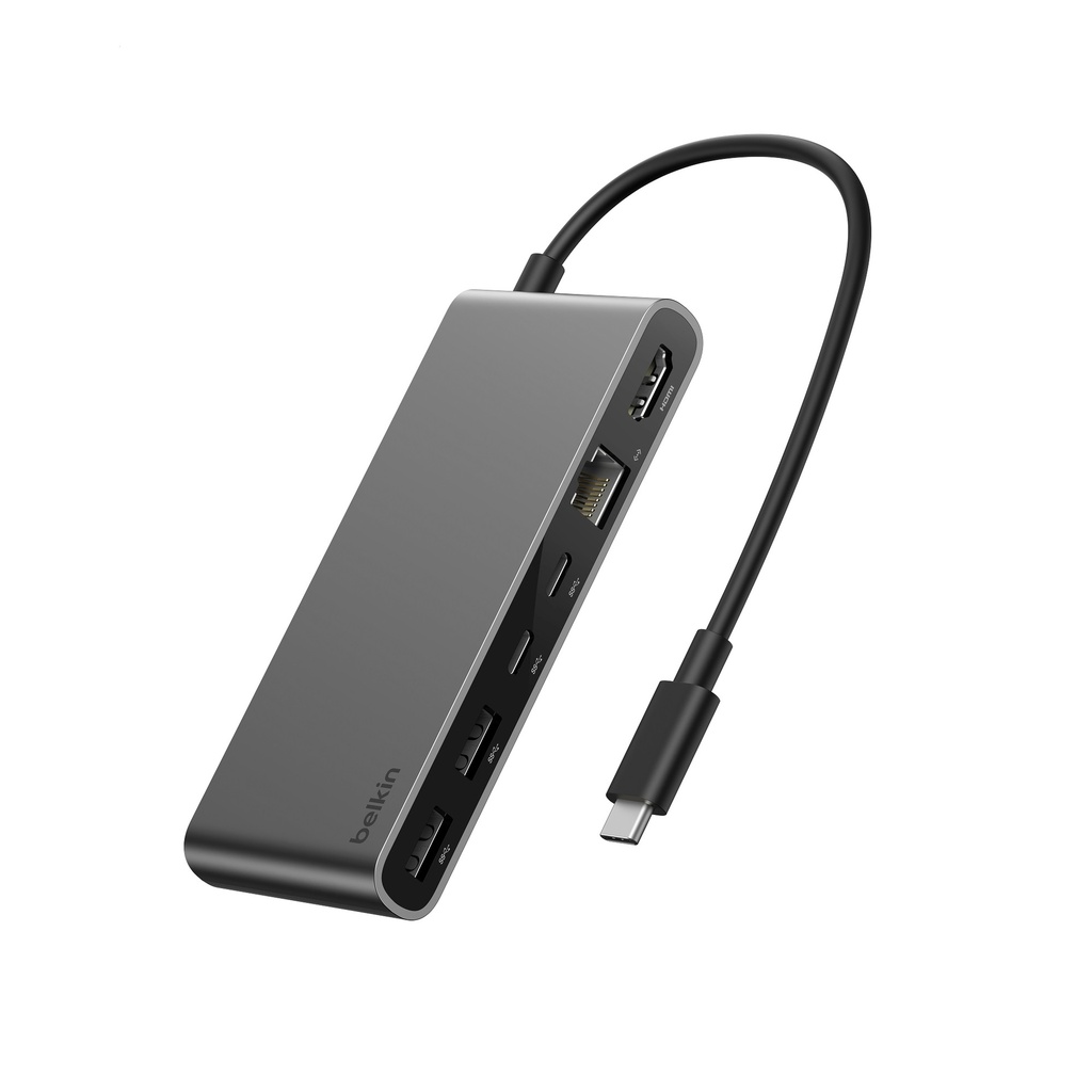 [MPA-INC024FQSGY] MPA-INC024FQSGY Belkin Connect 8-Port USB-C Hub with 2.5Gb Ethernet - (INC024fqSGY),100W PD,10Gbps,4K@60Hz,2xUSB-A,1xUSB-C,1x HDMI,1x MicroSD/SD, 2 Years Warranty