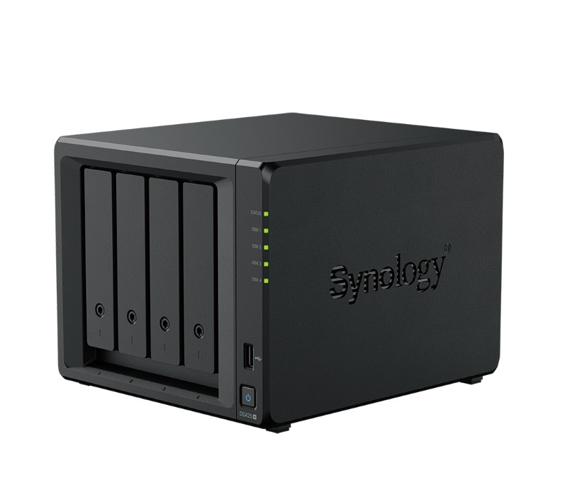 BASY-DS425+ Synology DiskStation DS425+ NAS 4-Bay 3.5' Diskless, Intel Celeron J4125 1 x 1GbE + 1 x 2.5GbE, 2GB RAM, 2 x USB3.2, 3YW