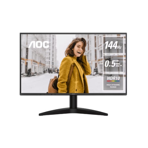 MNAO-24B36X AOC 24B36X 23.8': IPS, FHD 144Hz, 0.5ms MPRT, 300 nits, 1500:1, sRGB 123%, HDMI 1.4 & DP 1.4, tilt stand, VESA 100×100, 18W, 2.52kg w/ stand