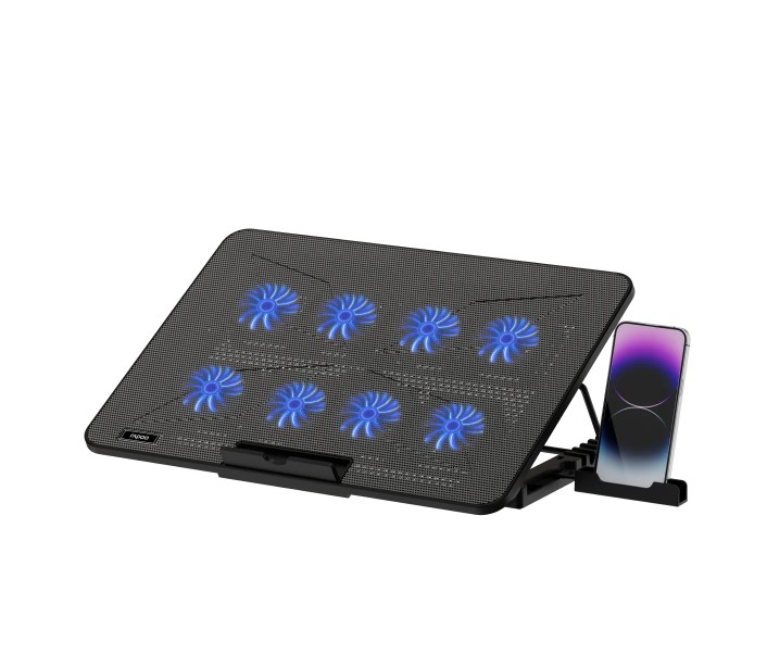 NAP-CF300-B Rapoo Laptop Cooling Pad CF300, 8 High-Efficiency Cooling Fans , 7 Adjustable Angles, Multi-Functional & Versatile