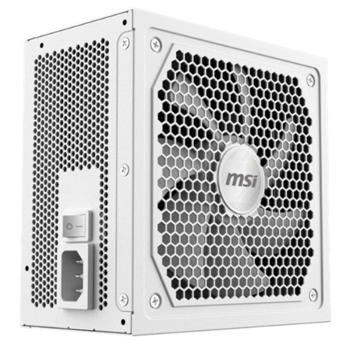 [PSM-MAGA1000GLPCIE5-WH] PSM-MAGA1000GLPCIE5-WH MSI MAG A1000GL PCIE5 ATX Power Supply Uni - White, 1000W, 80+ Gold, Fully Modular, PCIe5 600W, 135mm FDB Fan, Active PFC, 100-240V, 10yr wty, OCP/UVP