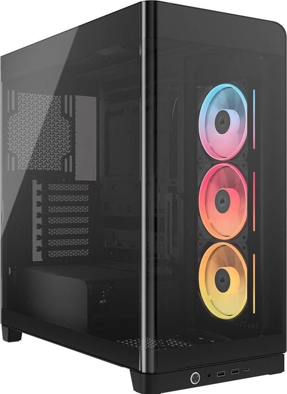CAC-4500XLX-R-RGB-BK Corsair FRAME 4500X LX-R RGB LINK Panoramic Glass Mid-Tower PC Case Black: up to 460mm GPU, 360mm radiators, rich I/O, and versatile fan/rad mounts