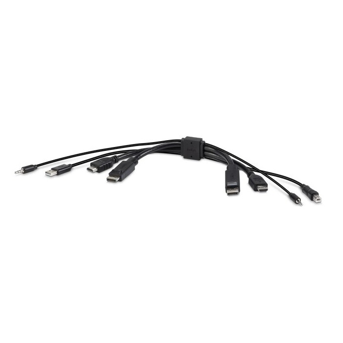 MPA-F1DN2CC-HHPP6T BELKIN Cybersecurity and Secure KVM TAA DUAL (1) HDMI-HDMI (1) DP-DP with USB and Audio Combo  6 ft (1.8M) - Black (F1DN2CC-HHPP6t), 3 Years Warranty